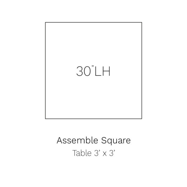 Assemble Table 3′ x 3′ – Square – Sun Tent